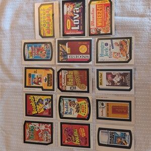 Vintage Topps Wacky Packages Stickers 1970's Set of 15